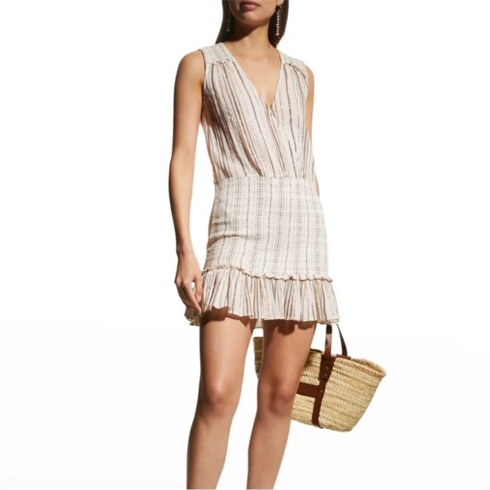 NWT Veronica Beard Cox Smocked Cotton Dress. Size Small